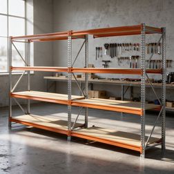 Lagerreol 2-Fag 60x375x250h cm