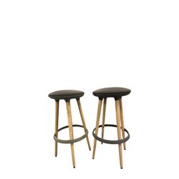 Højbord m. 6 stole, sort