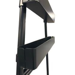 Højbord m. 6 stole, sort