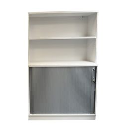 Jalousiskab m. 2 rum m. overreol EP Xtra, hvid