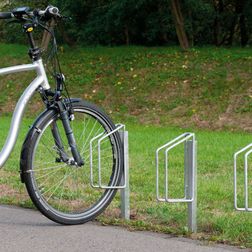 Cykelstativ med 1 bøjle til jord