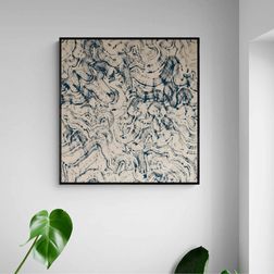 Akustik billede Sand bølge kaligrafi 114x120 cm