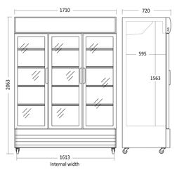 Displaykøleskab Scandomestic SD 1502 BHE, sort