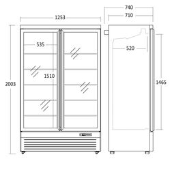 Display køleskab Scandomestic DC1080BB