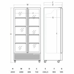 Displaykøleskab Scandomestic DC826BD