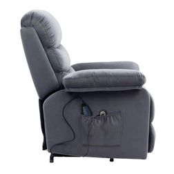 Løftestol m. massage, Visby i gråt stof