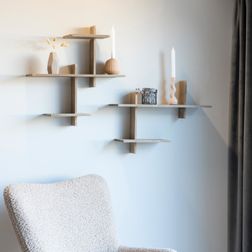 Væghylde Marina 2 hylder, fyr