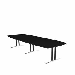 Konferencebord Executive, sort/krom