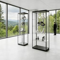 Glasvitrine Diamond 8L, m. lys