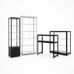 Glasvitrine Allum, m/skydelåger