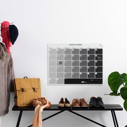 Glastavle Naga månedsplan 60x80 cm, sort