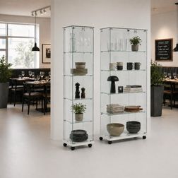 Glasvitrine Trento 1. m/glastop, hvid