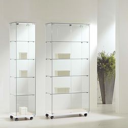 Glasvitrine Trento 2, m/glastop, hvid