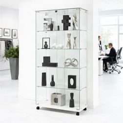 Glasvitrine Trento 2, m/glastop, hvid