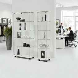 Glasvitrine Trento 2, m/glastop, hvid