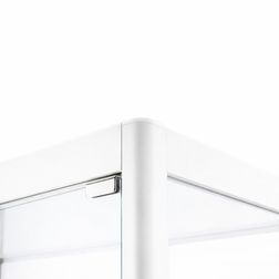 Glasvitrine Diamond 8, hvid