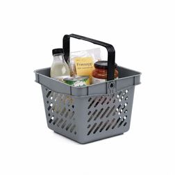 Indkøbskurv 10 liter Mini, alu grå