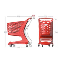 Indkøbsvogn RT 80 liter i plast
