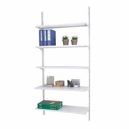 Vægfag CP25, 1 fag m. 5 stålhylder