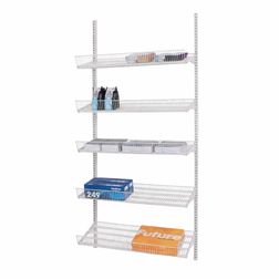 Vægfag CP25, 1 fag m. 5  trådhylder