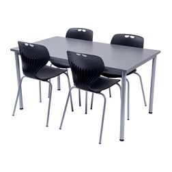 Kantinesæt Oporto Base bord  med 4 Oporto Mata stole