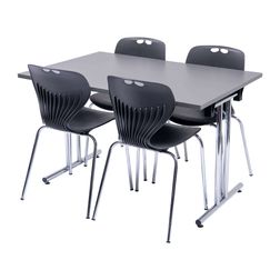 Klapbord Stabelfix Lux med 4 Oporto Mata stole