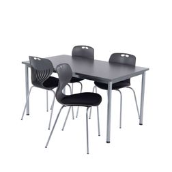 Oporto Base bord med 4 Oporto Mata stole med polster