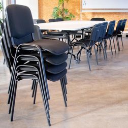 Stabelstol Comfort Basic, sort stel