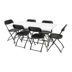 Klapbord med 4 Samson stole