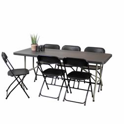 Klapbord American med 6 Samson Lux klapstole