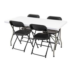 Klapbord med 4 Samson stole