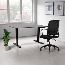 Kontorsæt - Basis hæve sænkebord og Siena kontorstol