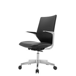 Chefstol Supreme, sort læder