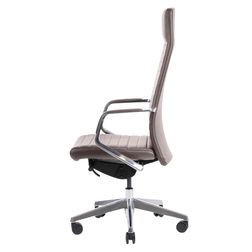 Kontorstol Excellence læder grå/taupe