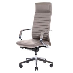 Kontorstol Excellence læder grå/taupe