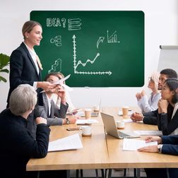 Rammeløs kridttavle 45x57 cm, grøn