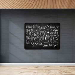 Rammeløs kridttavle 45x57 cm, sort