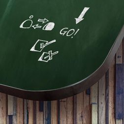 Rammeløs kridttavle 45x57 cm, grøn