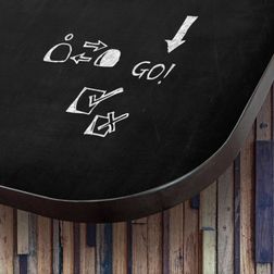 Rammeløs kridttavle 45x57 cm, sort