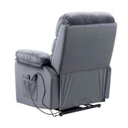 Løftestol m. massage, Visby i gråt stof