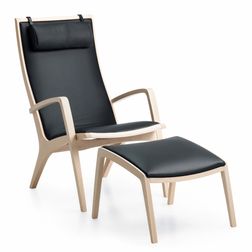 Lænestol Ara 1, eg/sort PU