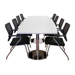 Mødebord/konferencebord Van Doren med 8 Sintec X Stole
