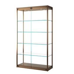 Glasmontre Tmetal 95 cm, 4 hylder og spot