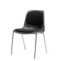 Stabelstol Oporto Xtra m. polster, blankt stel