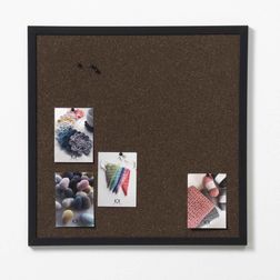 Opslagstavle mørk kork 60x60 cm Naga, sort