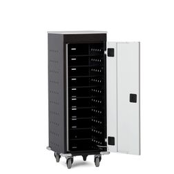 PC-vogn 10 rum med opladning, sort/grå