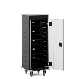 PC-vogn 10 rum med opladning, sort/grå