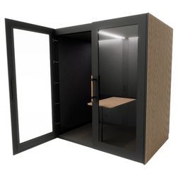 Mødeboks PhoneAlone, egetræslameller