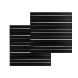 Rillepanel 120x240hcm, Basic+ i  sort, 2 delt 