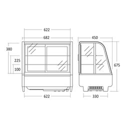 Kølemontre bordmodel Scandomestic RTW101 BE, sort